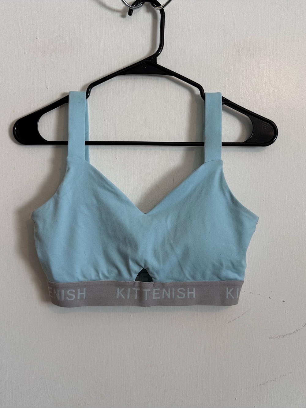 Kittenish blue and gray sports bra size medium